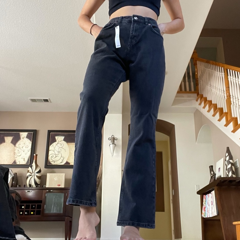 asos black flare jeans